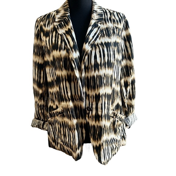 Chico’s Lightweight Printed Jacket. Chico’s Size 1 (Women’s 8) - Picture 1 of 6